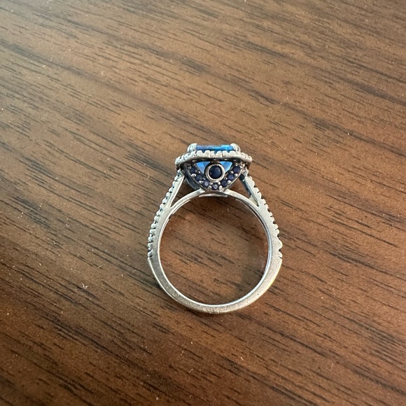 Cubit circonia beautiful blue ring size 7 - Picture 4 of 9